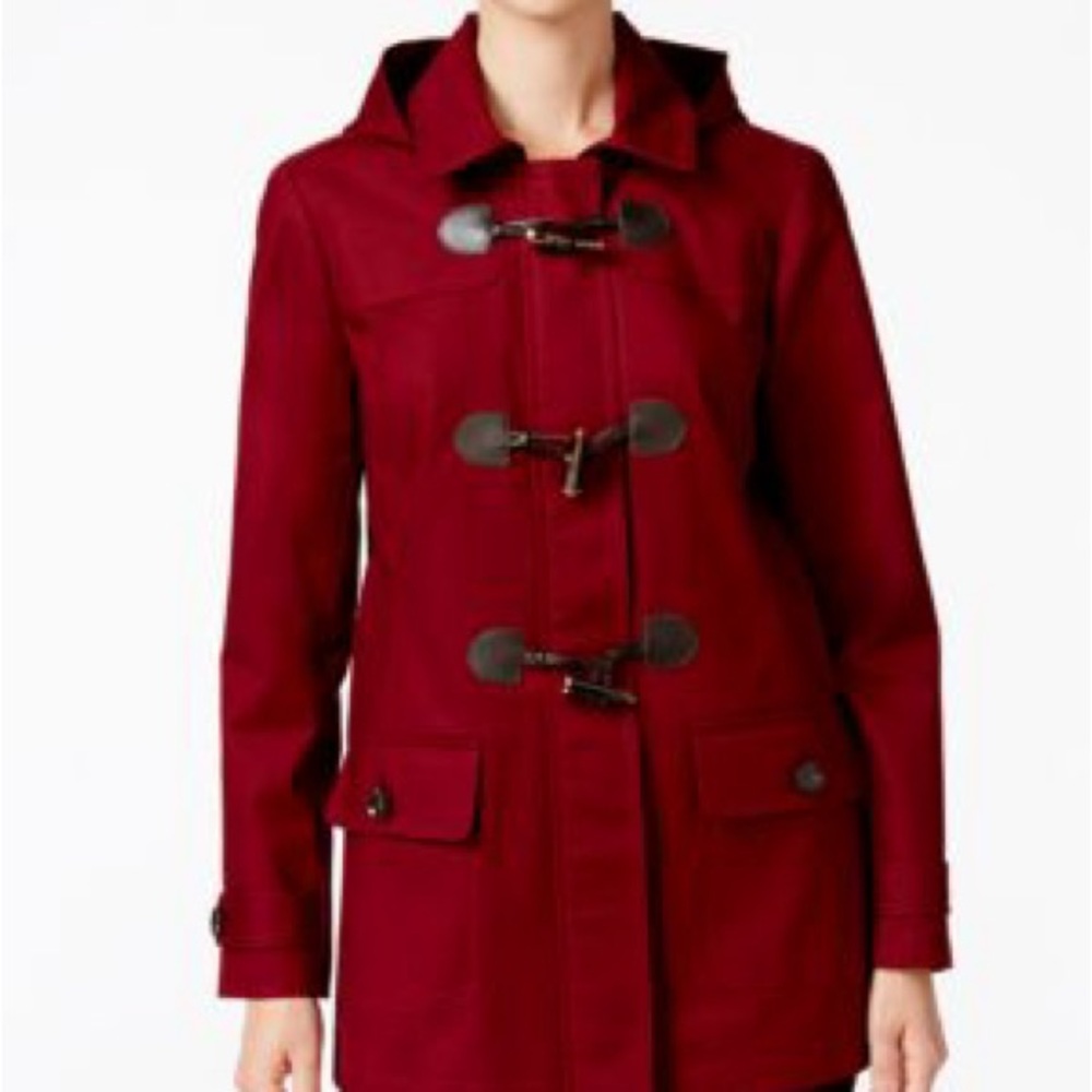 Charter Club Women's Red Toggle Coat